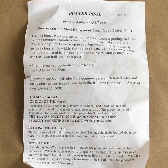 Putter Pool Golf Game - Picture 3 of 4